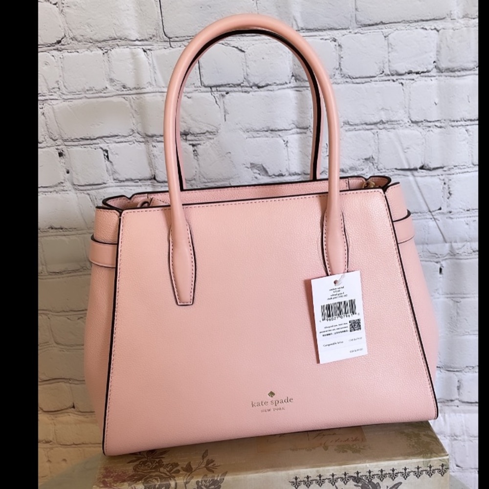 *KATE Spade ♠️ *Lucia  Refined Grain LEATHER MEDIUM SATCH - Picture 13 of 13